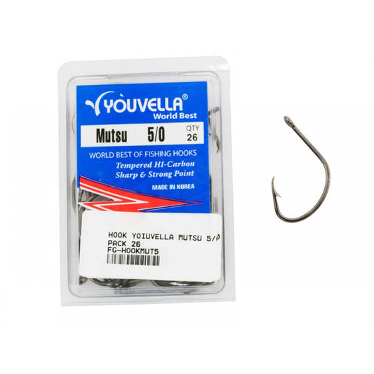 Mutsu Fishing Hooks Size 5/0 26Pcs