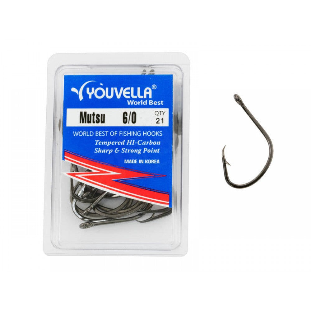 Mutsu Fishing Hooks Size 6/0 21Pcs