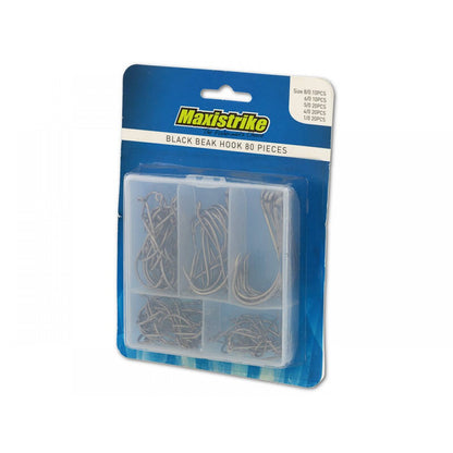 Hook Pack 80x Black Beak Assorted Hooks Pack