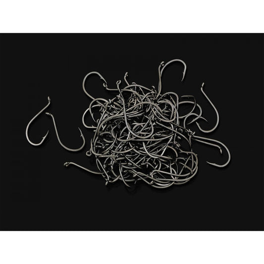 Fishing Hooks Forged Black Nickel Octy Size 10/0 100Pcs