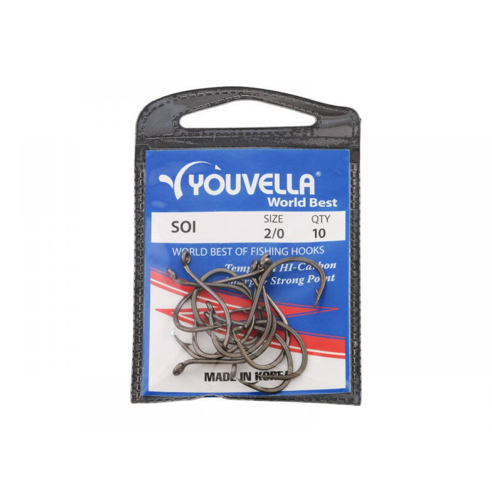 Fishing Hooks Size 2/0 10Pcs SOI