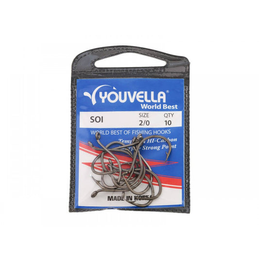 Fishing Hooks Size 2/0 10Pcs SOI