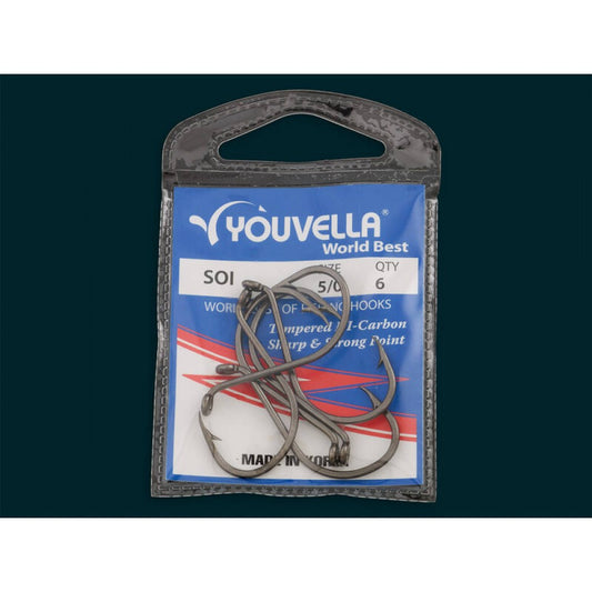 Soi Fishing Hooks - Size 5/0 - Pack of 6