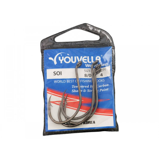 Soi Fishing Hooks - Size 8/0 - Pack of 4