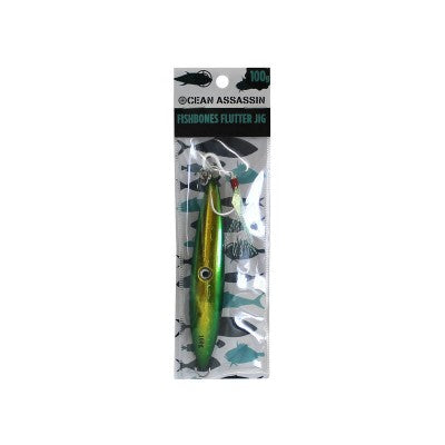100g Fishbones Flutter Jig - Holographic Fishing Lure