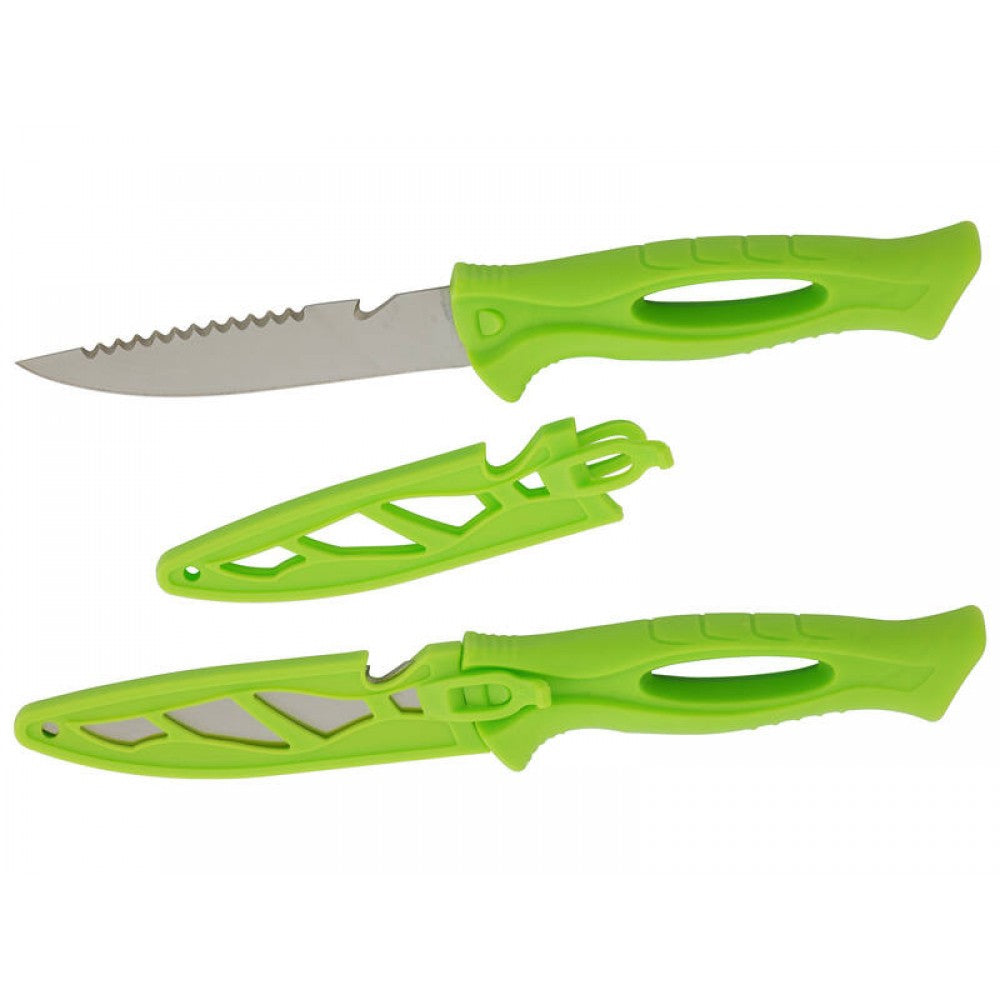 FISHTECH 4" Bait Knife & Sheath - Value Pack Of 2 Knives