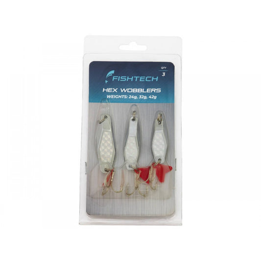 Hex Wobbler Fishing Lures - 3 Pack Assorted 24g / 32g / 42g