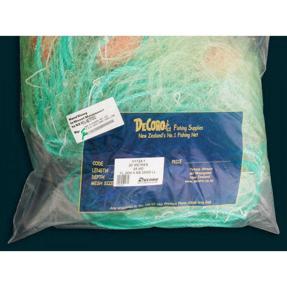 20m Flounder Set Net | 0.50 Mono 4 5/8" Inch - 25MD - Lead Line
