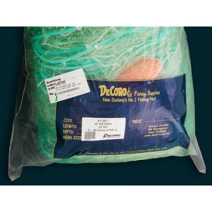 40m Flounder Set Net | 0.50 Mono 4 5/8" Inch - 25MD - Lead Line