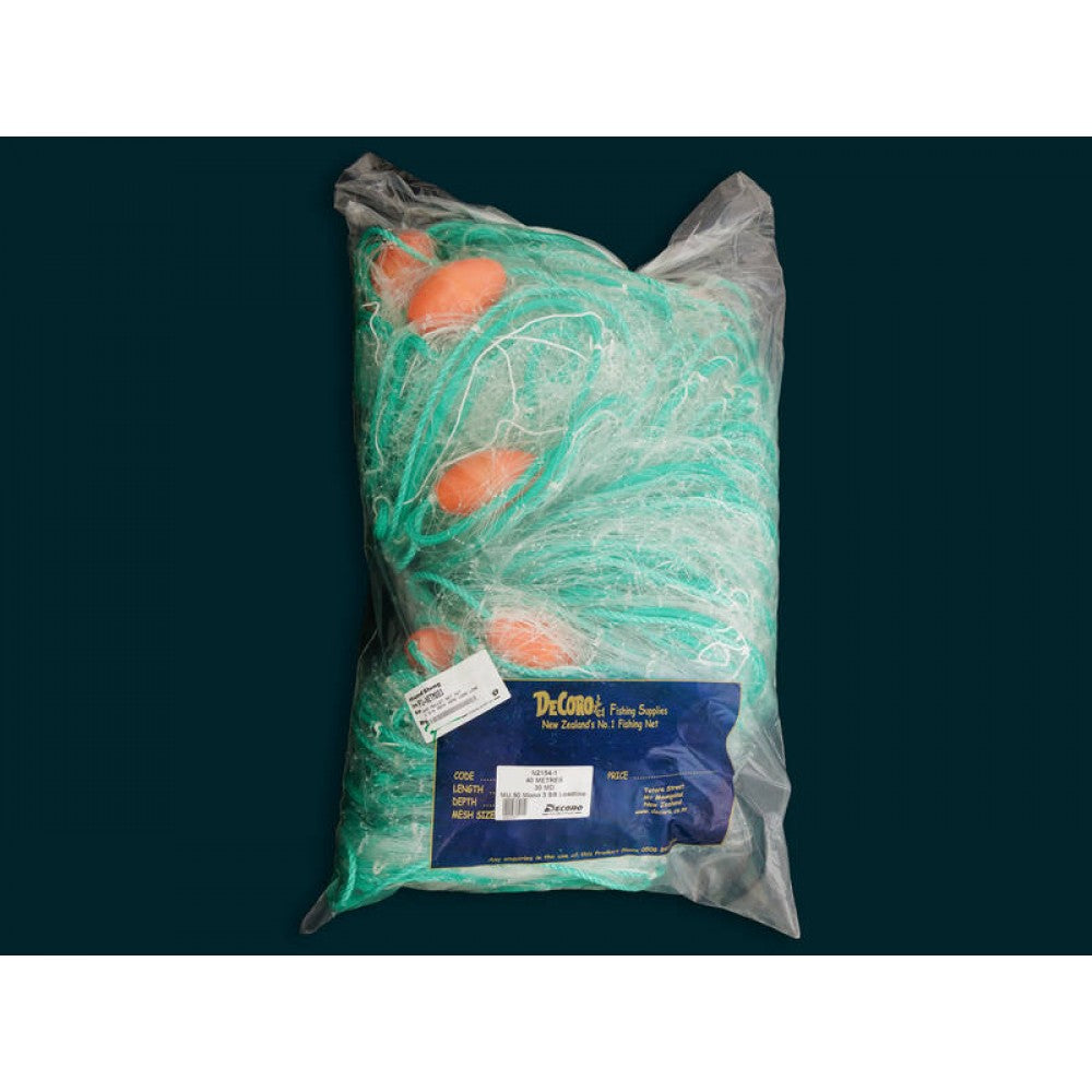 40m Mullet Set Net | 0.50 Mono 3 5/8" Inch - 30MD - Lead Line
