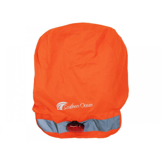 Boat Trailer Over-Length Towing Flag with Red LED Light - High Visibility