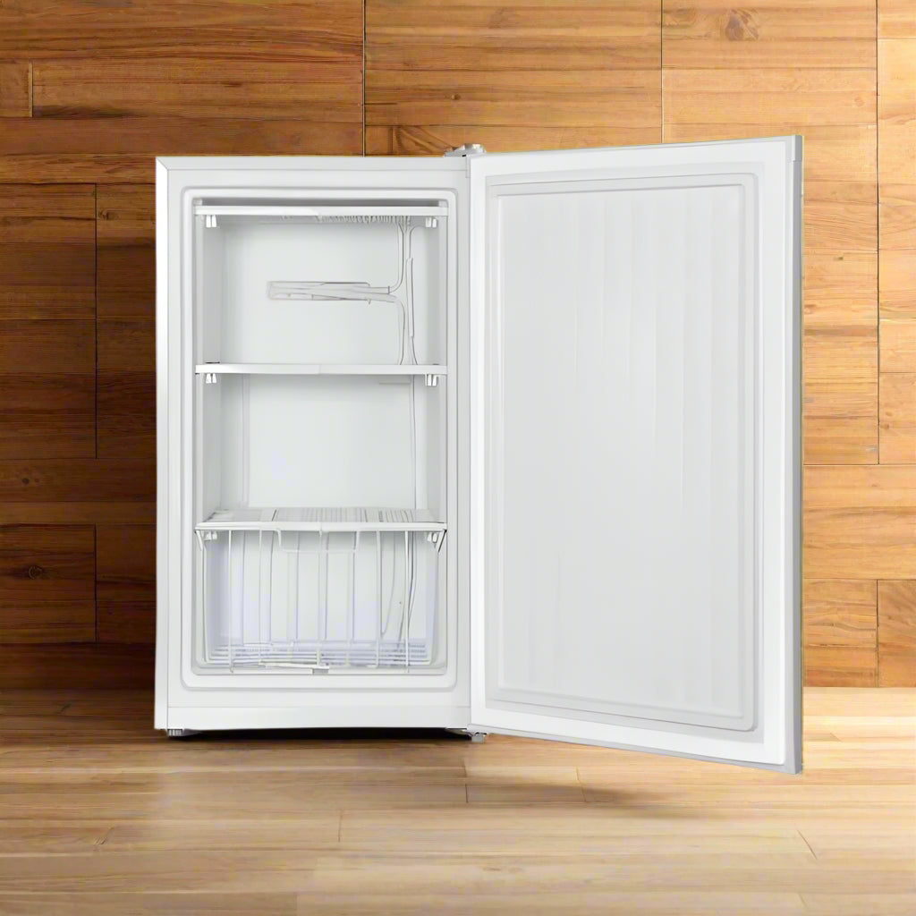 MIDEA Upright Bar Freezer 92L - Solid Door - White