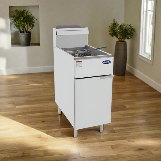 26L Freestanding Deep Fryer - LPG Gas - 3 Tube - Single Vat + 2 Baskets