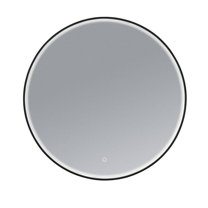 Barelli 800 x 800mm Black Toscana Framed Round Mirror LED Frame