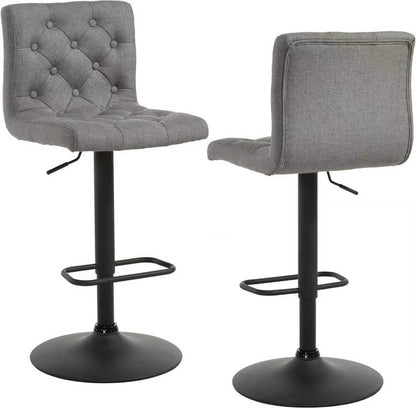 Bar Stools Set of 2, MODEL-RO-13, Adjustable Swivel Barstools, Bar Chairs,Upholstered Counter Height with High Backrest for Kitchen Island