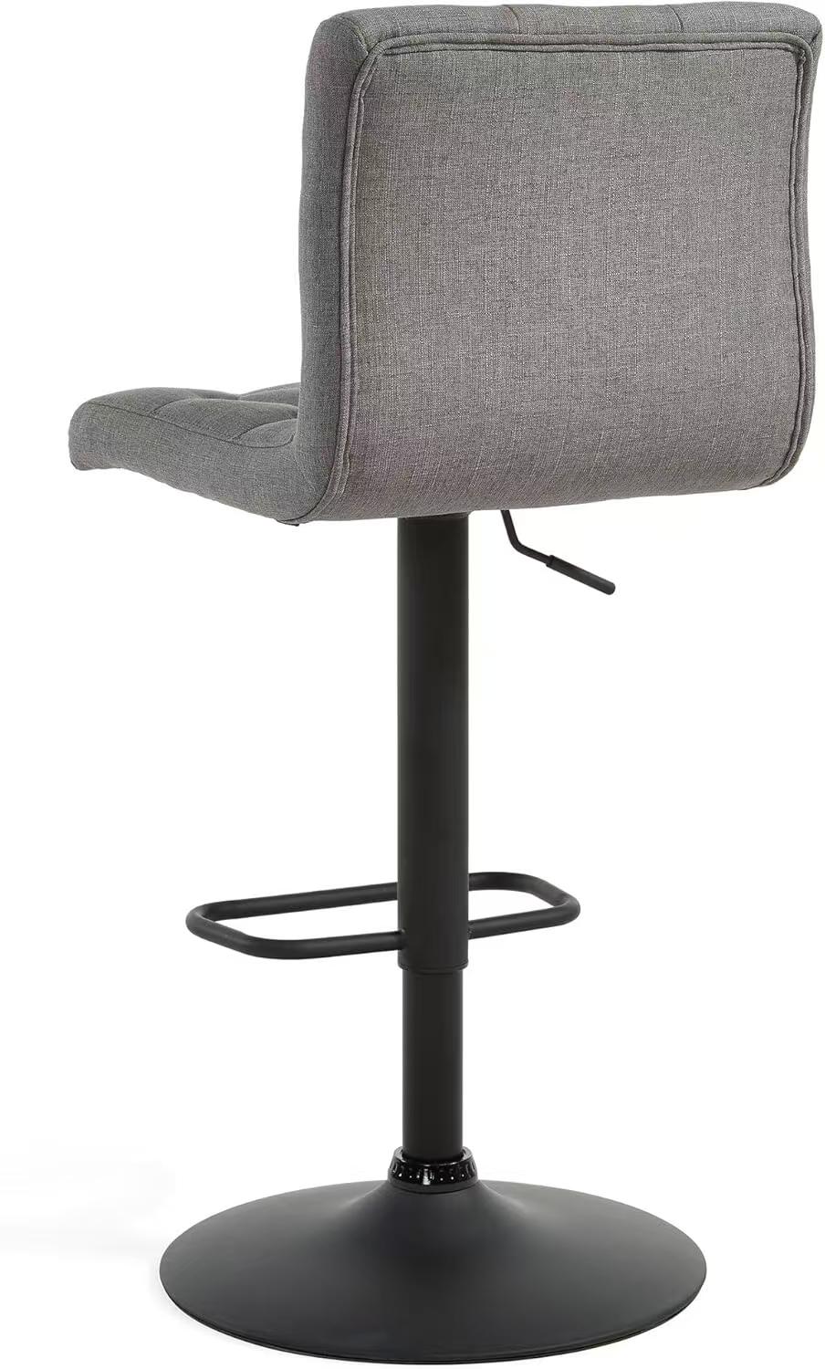 Bar Stools, Model-RO-13, Adjustable Swivel Barstools, Bar Chairs,Upholstered Counter Height with High Backrest for Kitchen Island