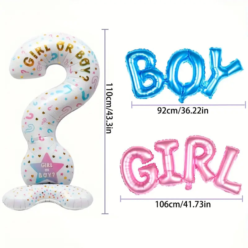 3pcs Gender Reveal Party Balloons