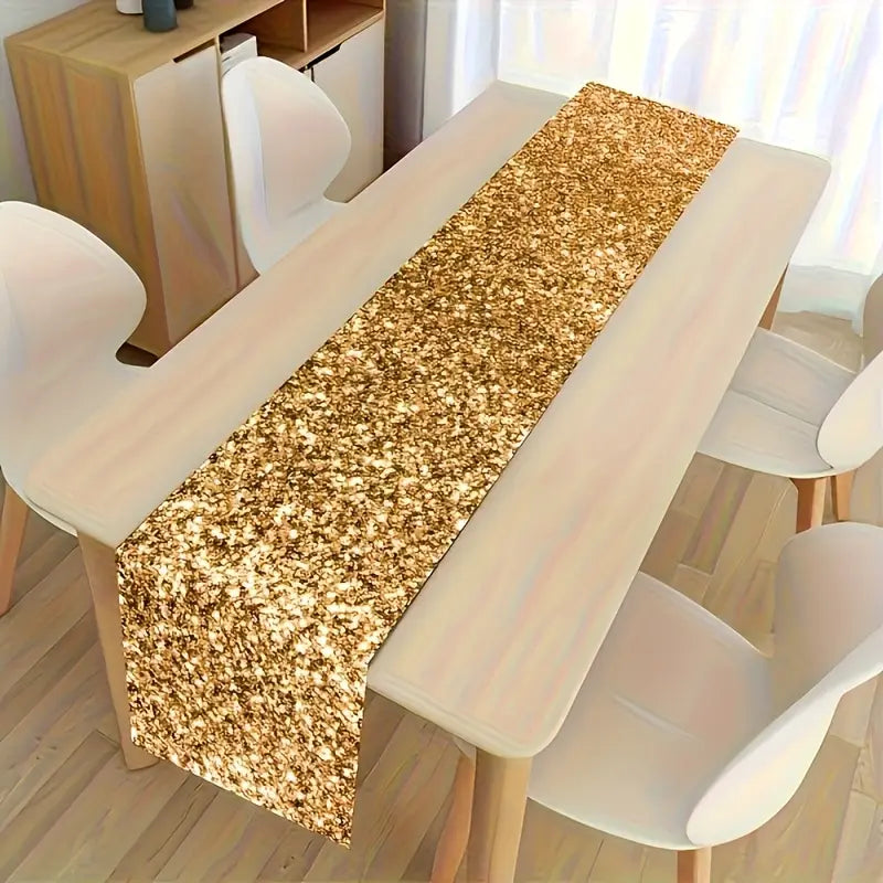 1pc Golden Glitter Table Runner