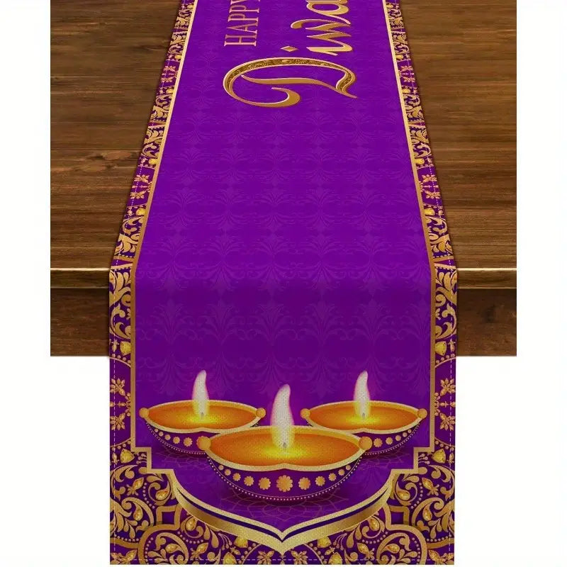 1pc 33.02x182.88 cm Diwali Table Runner