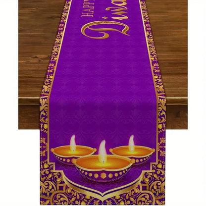 1pc 33.02x182.88 cm Diwali Table Runner
