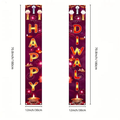 2pcs Joyful Diwali Door Couplets No-30