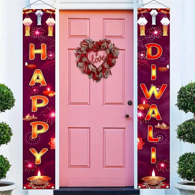 2pcs Joyful Diwali Door Couplets No-30