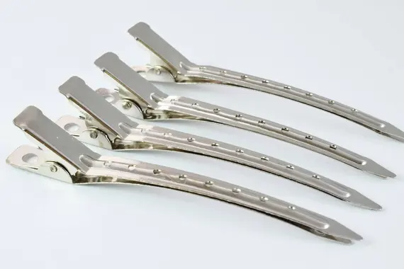 Hair Clips Metallic Large 100pcs
