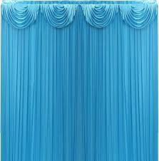 ICE SILK BACKDROP SKYBLUE WITH SWAG  3 by 3M