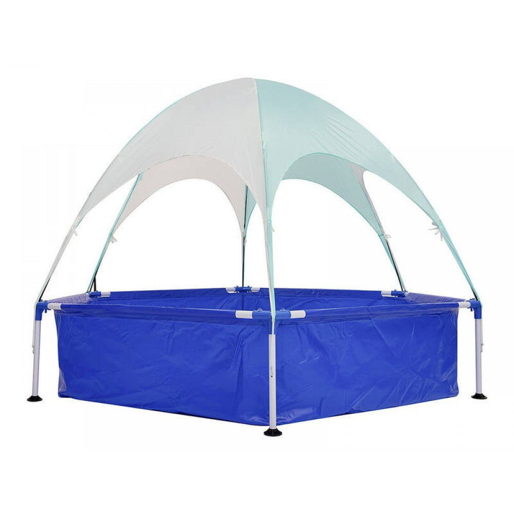 2.4m Bestway Kids Paddling Pool with Sun Shade Canopy