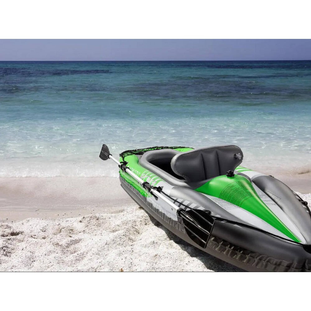 2.74m Inflatable Green Kayak Single Seater - Water Adventure Awaits