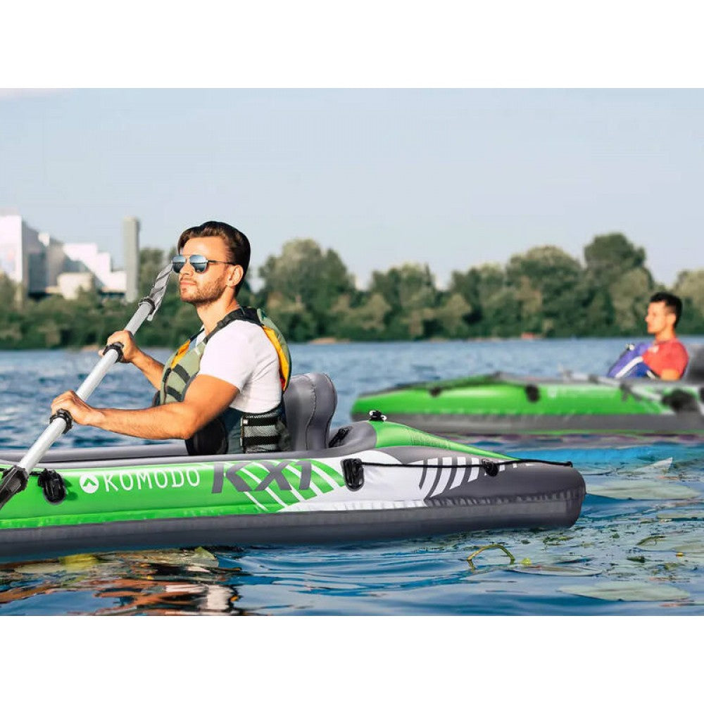 2.74m Inflatable Green Kayak Single Seater - Water Adventure Awaits