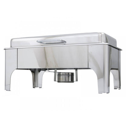 Food Warmer Chafing Dish with Soft Close Clear Glass Lid - 1/1GN Size S/S