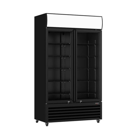 Thermaster Two Glass Door Colourbond Upright Drink Fridge - LG-730BP