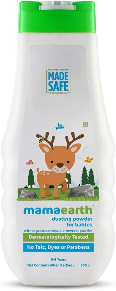 Mamaearth Dusting Powder for Babies | with Organic Oatmeal & Arrowroot | Talc-Free Baby Powder | for Diaper Rash, Sweat or Dry & Irritated Skin