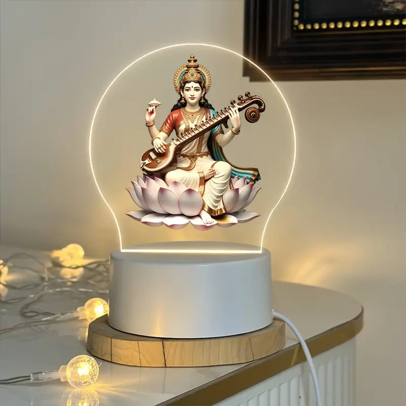 1pc Hindu Goddess of Wisdom Saraswati LED Night Light