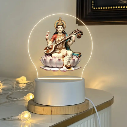 1pc Hindu Goddess of Wisdom Saraswati LED Night Light