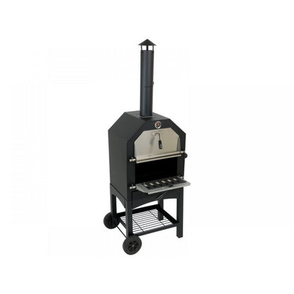 Woodfire Charcoal Pizza Oven with 30cm Stone, Paddle & Cover