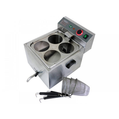 10L Electric Noodle & Pasta Cooker - 4 Serving Baskets - 3.25kW