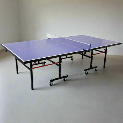 Table Tennis Table - Full Size 2 Section Ping Pong on Wheels - 2.74m x 1.52m