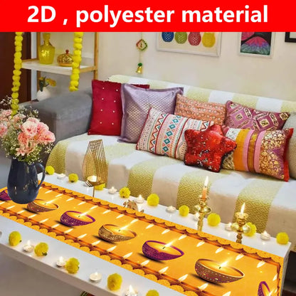 1pc Diwali Tablecloth 179.83x35.05 cm