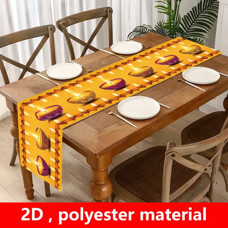 1pc Diwali Tablecloth 179.83x35.05 cm