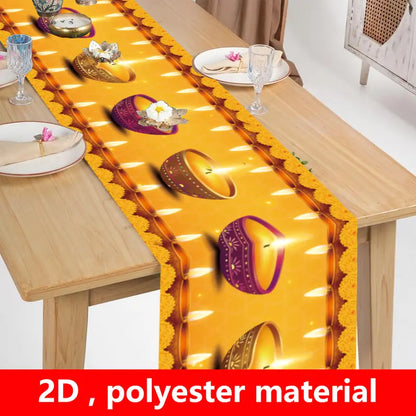 1pc Diwali Tablecloth 179.83x35.05 cm