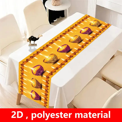1pc Diwali Tablecloth 179.83x35.05 cm