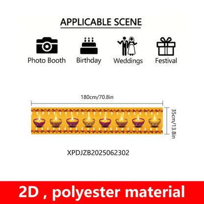1pc Diwali Tablecloth 179.83x35.05 cm