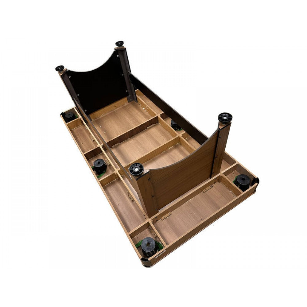 7ft Pool Table with Balls & Cues - Indoor Eight Ball Table - Wood / Green