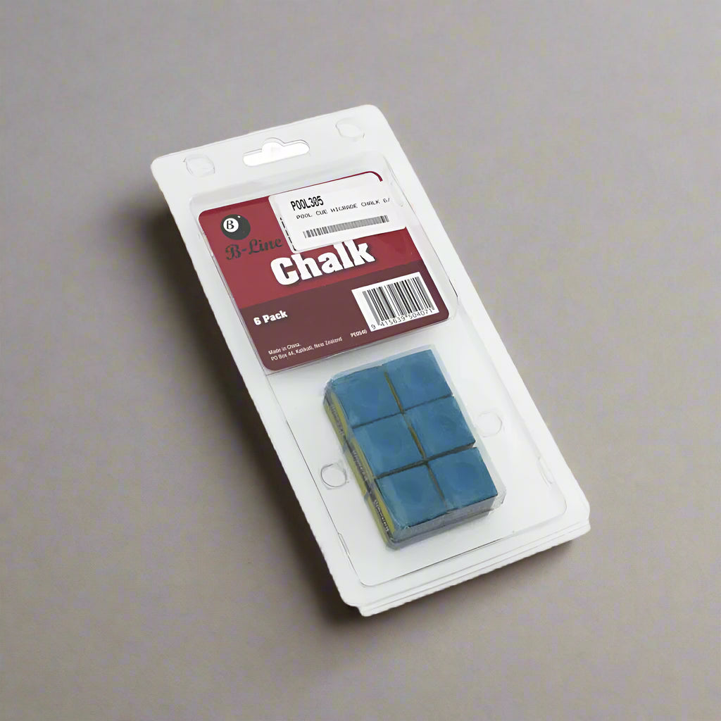 6 Pack of Blue Chalk Cubes for Pool Cues