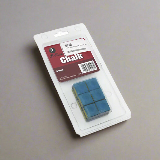 6 Pack of Blue Chalk Cubes for Pool Cues