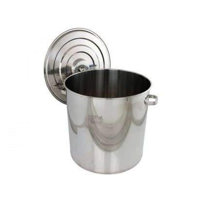 80L Tall Stock Pot + Lid - 50cm Stainless Steel Stockpot