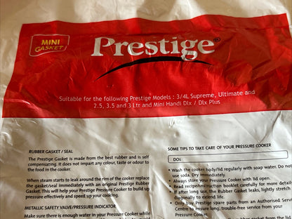 Prestige Mini Pressure Cooker Gasket - 2.5/3/3.5 Ltr & Mini Handi Dlx/Dlx Plus