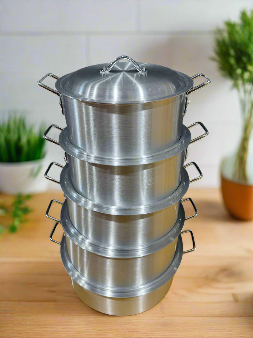5 set Aluminum Stock Pot with Lid